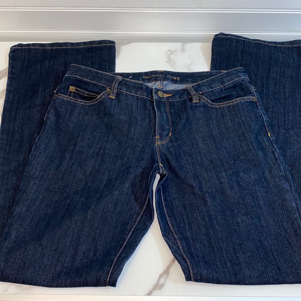 Michael Kors bootleg darkwash jeans NWOT size 6